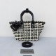 Balenciaga Women's Bistro XS Basket With Strap In Varnished Multicolor Fake Calfskin 2 Colors 23cm