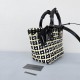 Balenciaga Women's Bistro XS Basket With Strap In Varnished Multicolor Fake Calfskin 2 Colors 23cm