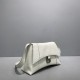 Balenciaga Women's DownTown Shoulder Bag Supple Crocodile Embossed Calfskin