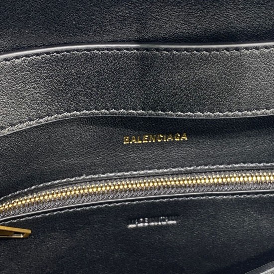 Balenciaga Women's DownTown Shoulder Bag Semi Shiny Smooth Calfskin