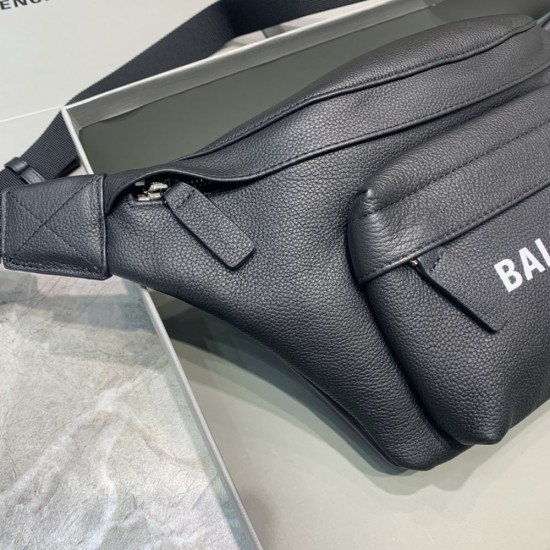 Balenciaga Men's Everyday Beltpack in Natural Grain Calfskin
