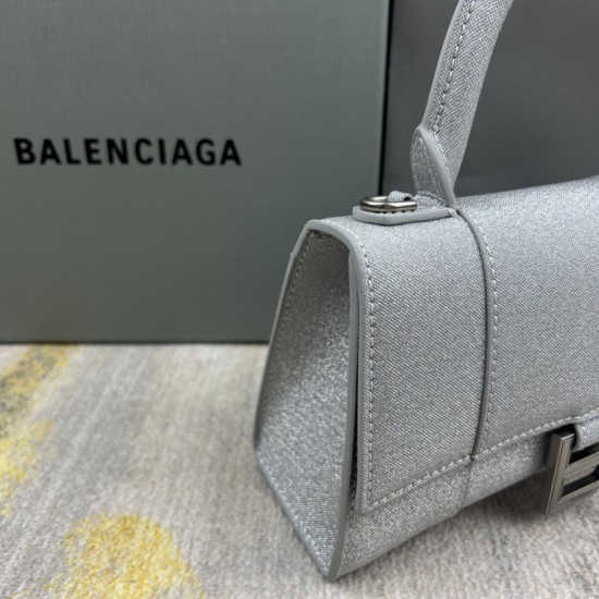 Balenciaga Women's Hourglass Handbag Glitter Material