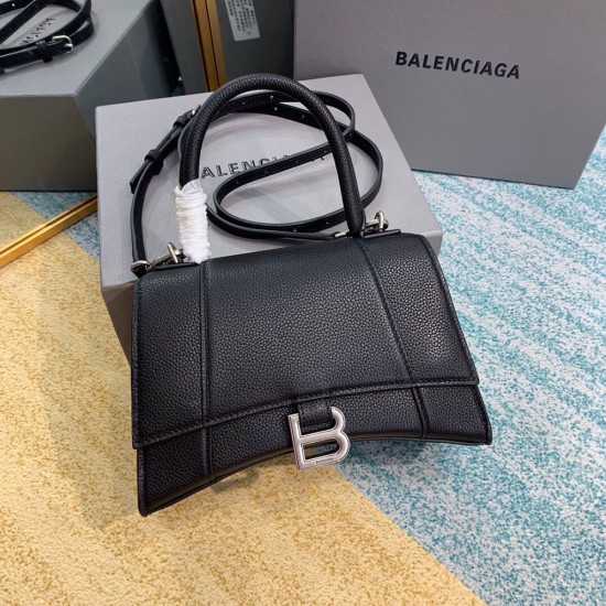 Balenciaga Women's Hourglass Handbag Grained Calfskin