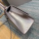 Balenciaga Women's Hourglass Handbag Silver Varnished Metallized Calfskin