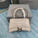 Balenciaga Women's Hourglass Handbag Crocodile Embossed Bag Calfskin