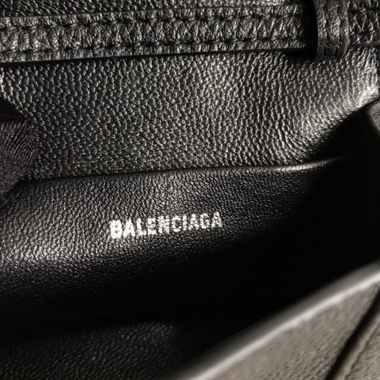 Balenciaga Women's Hourglass Mini Handbag Grained Calfskin