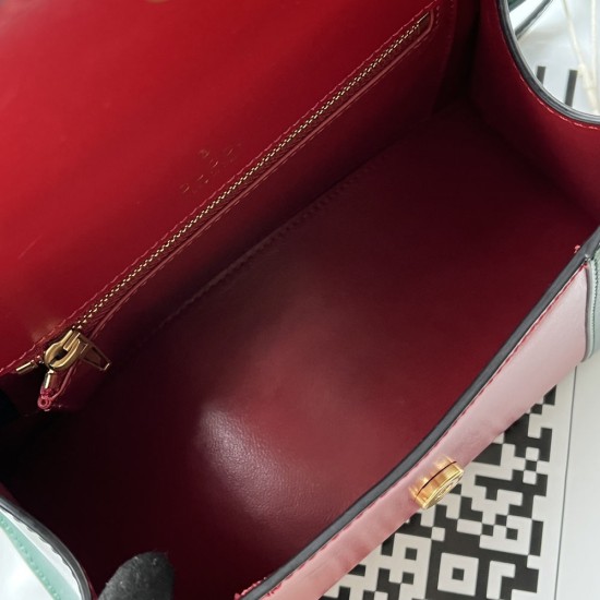 Balenciaga Women's Small Hourglass Handbag Red And Green Calfskin