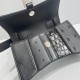 Balenciaga Women's Hourglass Multibelt Shoulder Bag In Alligator Grained Patent Calfskin 23cm 27cm