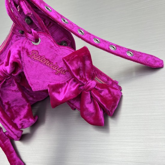 Balenciaga Women's Le Cagole Handbag In Velvet 3 Colors
