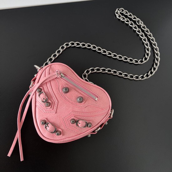Balenciaga Women's Le Cagole Heart Mini Bag In Lambskin 6 Colors