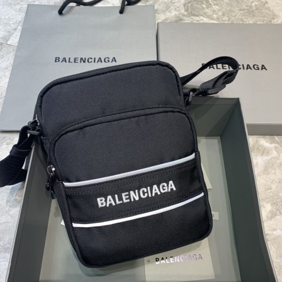 Balenciaga Men's Sport Small Messenger Bag in Recycled Nylon