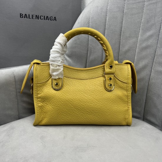 Balenciaga Women's Classic Mini City Handbag In Arena Lambskin