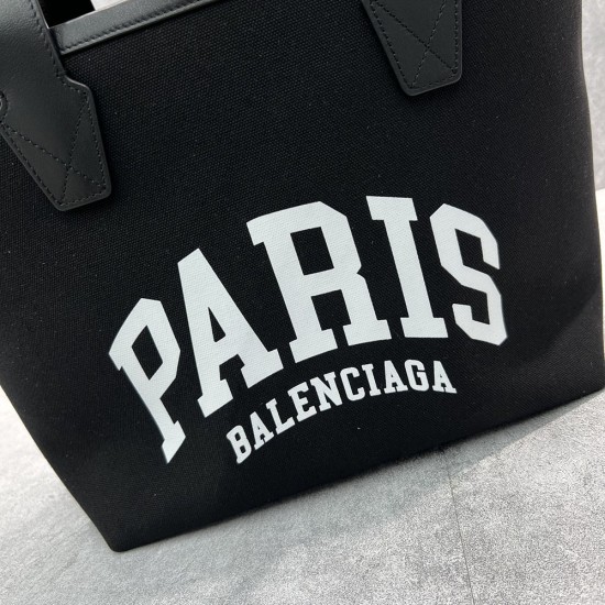 Balenciaga Women's Cities Paris Jumbo Small Tote Bag In Cotton Canvas 2 Colors