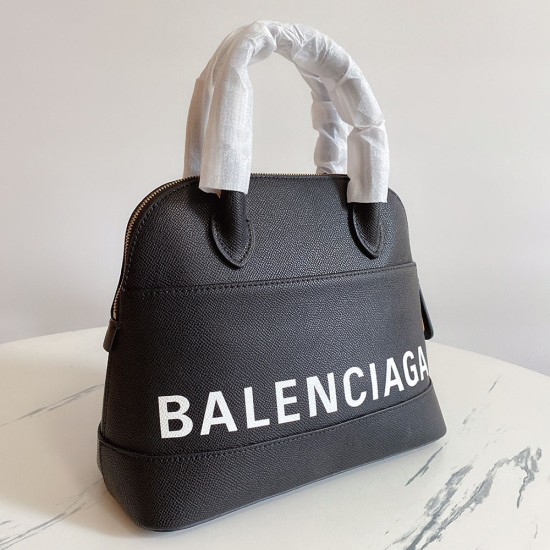 Balenciaga Women's Ville Small Handbag in Grain Calfskin with Embossed Logo