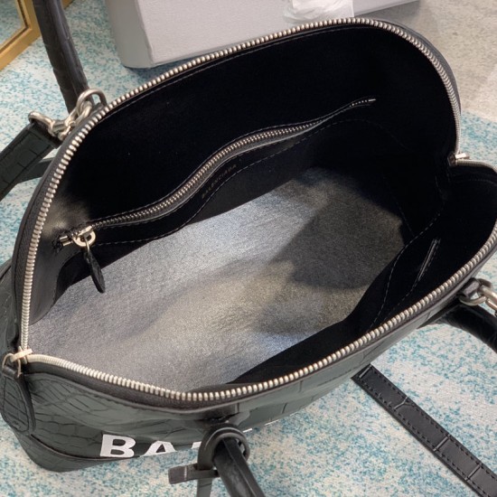 Balenciaga Women's Ville Small Handbag in Crocodile Embossed Calfskin