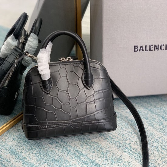 Balenciaga Women's Ville Mini Handbag in Crocodile Embossed Calfskin