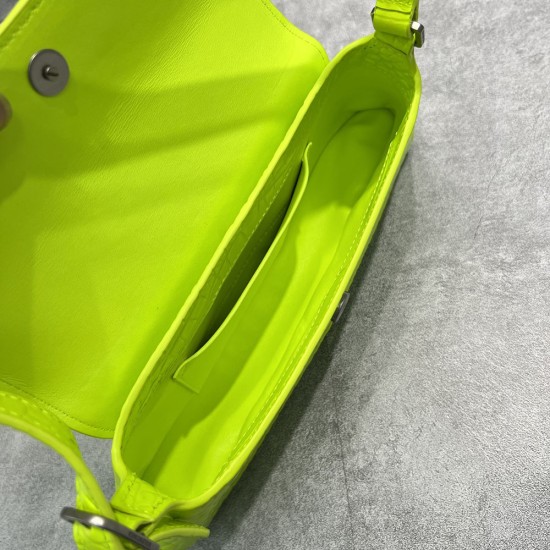 Balenciaga Women's XX Small Flap Bag Shiny Super Crocodile Embossed Calfskin