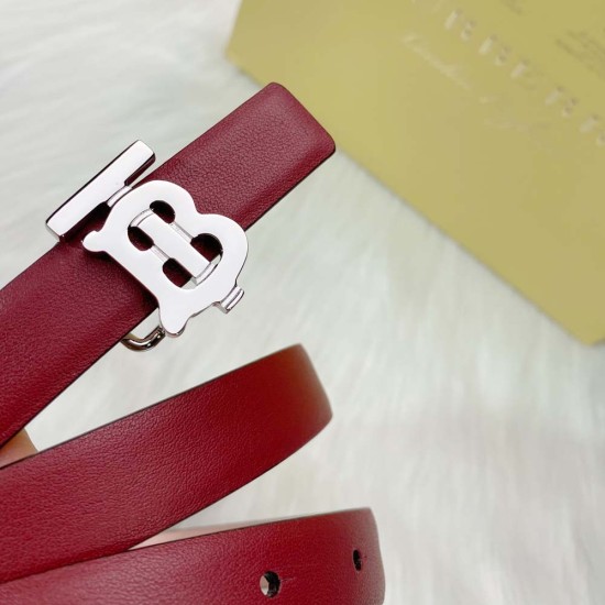 Burberry Reversible Monogram Motif Leather Wrap Belt 2CM