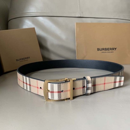 Burberry Reversible Vintage Check Belt 3.5CM
