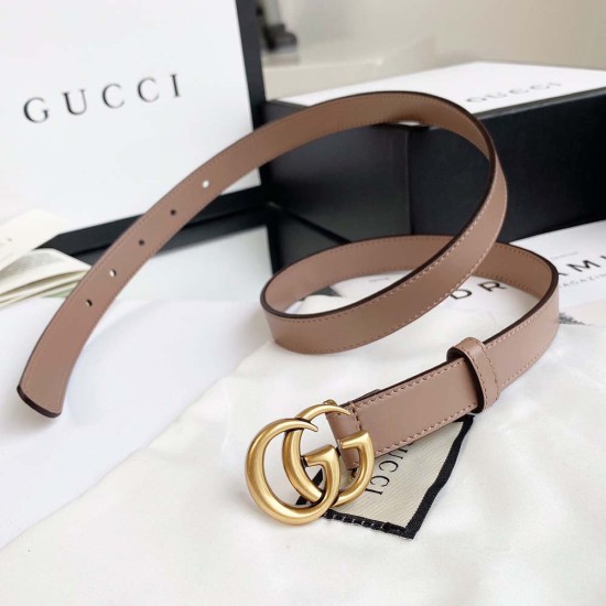 Gucci Leather Belt With Double G Buckle 2-3-3.4-3.8CM