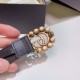 Gucci Leather Belt With Diamond GG Buckle 2.5CM