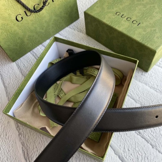Gucci Classic Calfskin Leather Belt With G Details 3.8CM