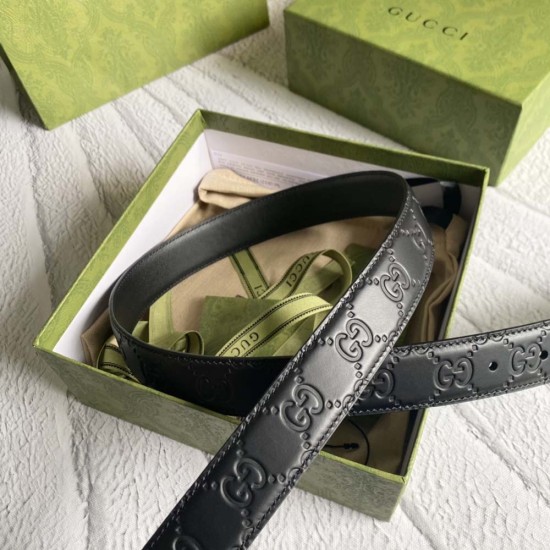 Gucci Signature Leather Belt With Multi Type Buckle 3.0CM For Female