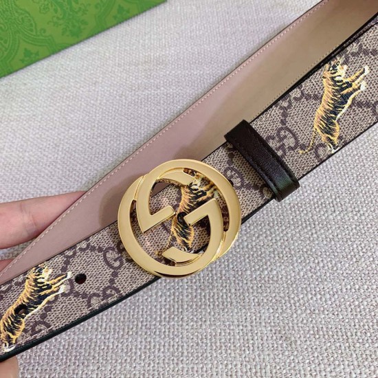 Gucci GG Supreme belt with Interlocking G buckle 3.5CM