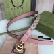 Gucci GG Marmont Belt with GG Supreme Canvas and Calfskin 3CM