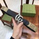 Gucci Canvas and Leather GG Marmont Belt 3.8CM