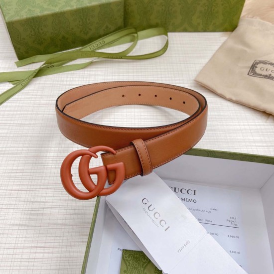 Gucci GG Marmont Leather Belt 3CM for Female
