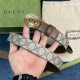Gucci Belt with Interlocking G oval Buckle for Male 4CM