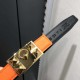 Hermes Belt Buckle Reversible Leather Strap 2.4CM