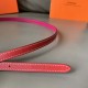 Hermes Rock Belt Buckle Reversible Leather Strap 1.3CM