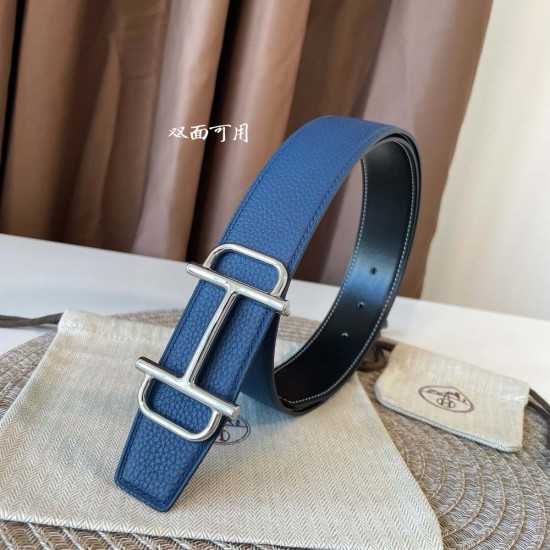 Hermes Royal Belt Buckle Reversible Leather Strap 3.8CM