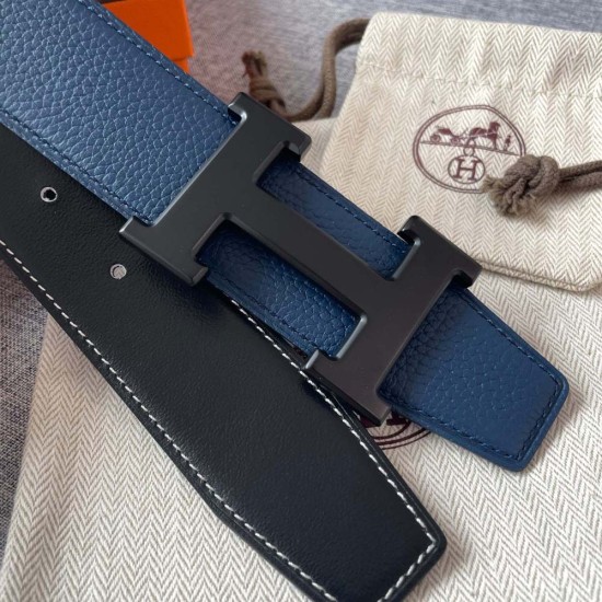 Hermes 5382 Belt Buckle Reversible Leather Strap 3.8CM