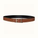 Hermes NEO Tanden Belt Buckle Reversible Leather Strap 3.2CM