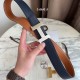 Hermes Constance Belt Buckle Reversible Leather Strap 3.2CM