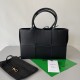 BV Arco Small Intreccio Grained Calfskin Leather Tote Bag 30cm 2 Colors
