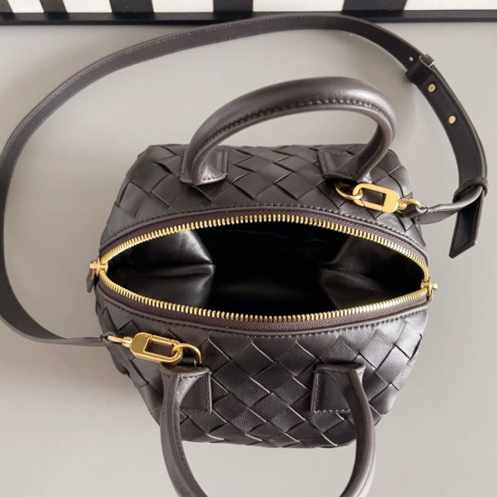 BV Mini Bauletto Bowling Bag In intrecciato Lambskin nappa Leather 20.5cm 5 Colors