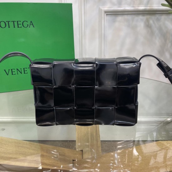 BV Cassette Intreccio Brushed Calfskin Leather Cross-Body Bag