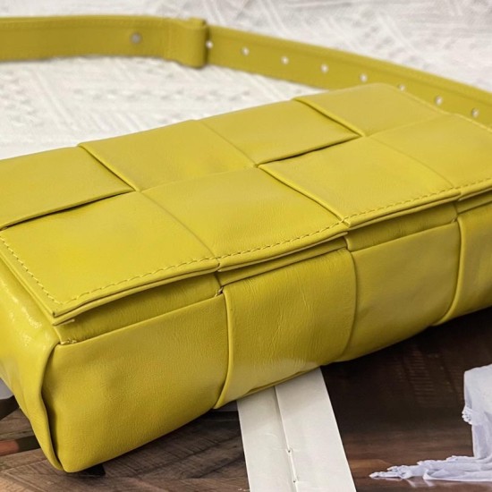 BV Cassette Mini Intreccio Calfskin Leather Belt Bag