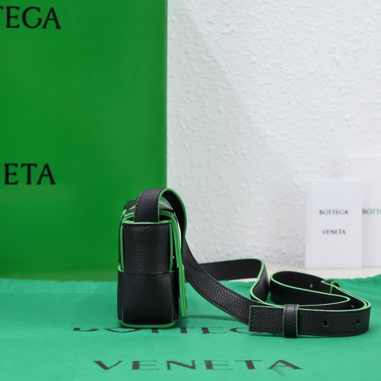 BV Candy Cassette Mini Intreccio Grained Leather Cross-Body Bag 12cm 2 Colors