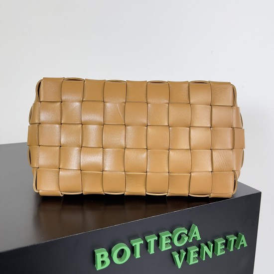 BV Bowling Cassette Medium Intreccio Lambskin Leather With Detachable Strap 28cm 7 Colors