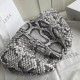 BV Pouch Faded Python Print Leather Clutch