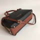 Burberry Small Banner Check And Black Brown Leather Tote Bag 