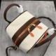 Burberry Logo Graphic Canvas And Leather Cube Bag