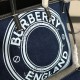 Burberry Logo Graphic Print Leather Trim And Cotton Tote Bag