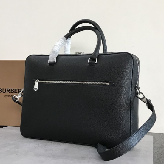 Burberry Men's Grainy Leather Briefcase