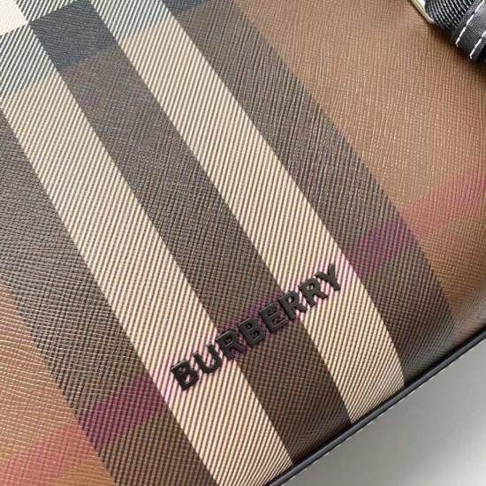 Burberry Check and Leather Tote Bag